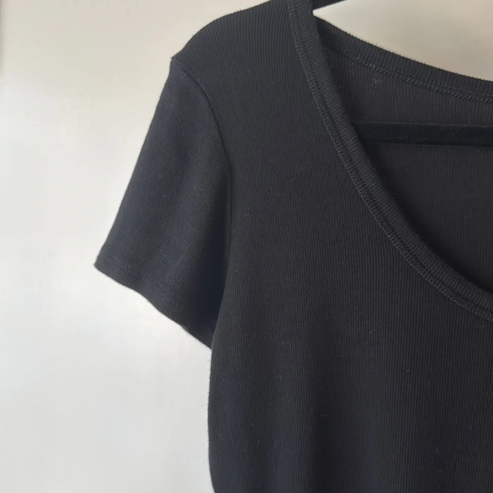Agolde Ribbed Short Sleeve Ribbed Bodysuit - Picture 5 of 6